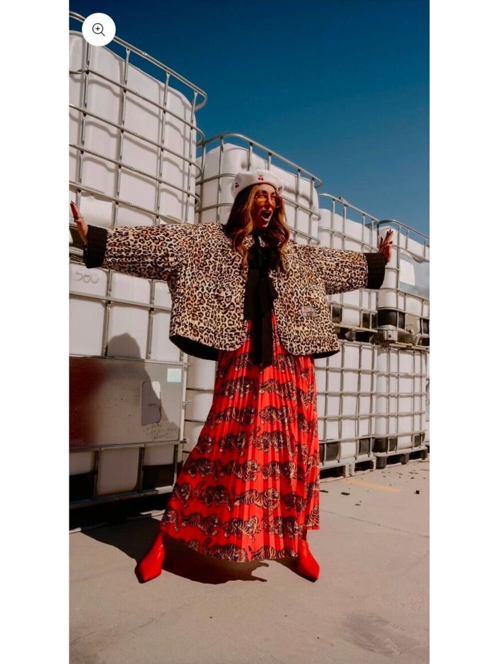 Sz.L/XL|Dressed In LaLa Welcome to Lalaland Quilted Leopard Oversized Jacket